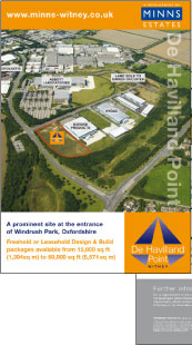 Minns Estates De Havilland Point, Witney, Oxon - 4 sided brochure & identity
