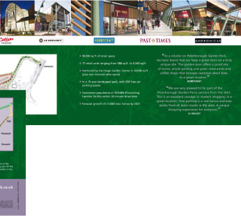 Twentyretail Peterborough Garden Park 4 sided brochure